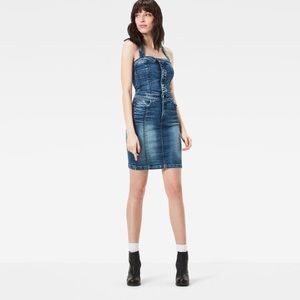 G-Star Raw Lynn Slim Pinafore Dress Small NWOT
